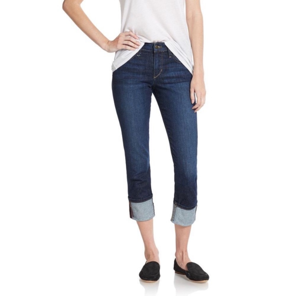 Joe’s Jean dark wash distressed crop cuffed denim jeans Size 28